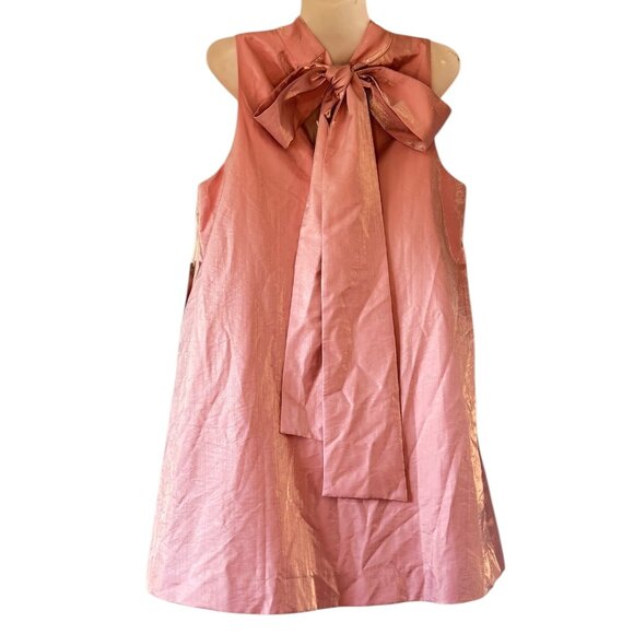NEW Tuckernuck Hyacinth House Pink Bobbi Mini Dress with Bow at Back Size Large - Picture 4 of 9